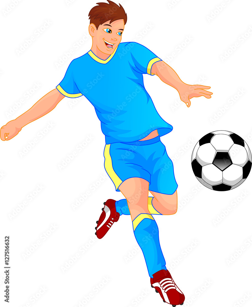 cute boy soccer player