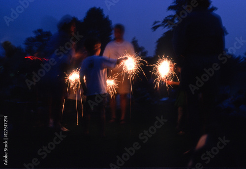 Sparklers on the Fourth of July