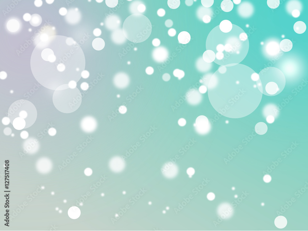 winter bokeh background with snowflake