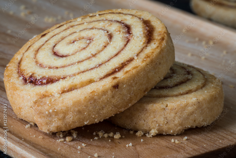 Fototapeta premium Raspberry Jam Filled Shortbread Cookies