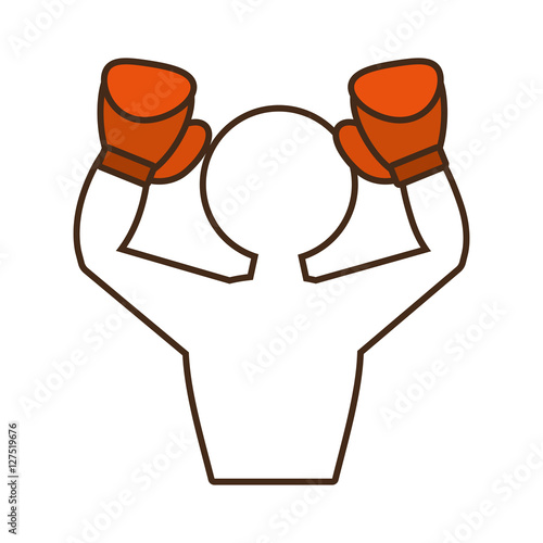 professional boxer avatar isolated icon vector illustration design