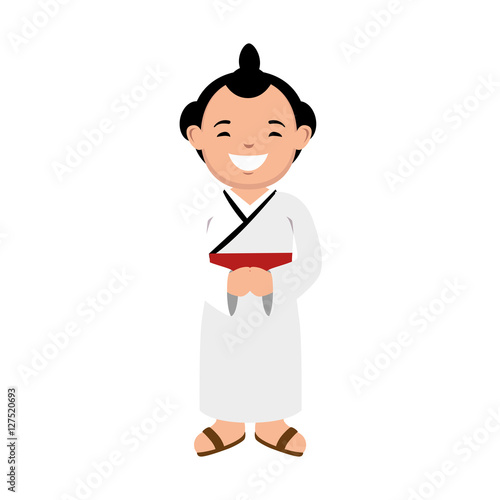 character sumo wrestler japanese vector illustration eps 10
