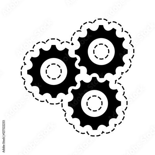 gears cog wheel icon vector illustration graphic design