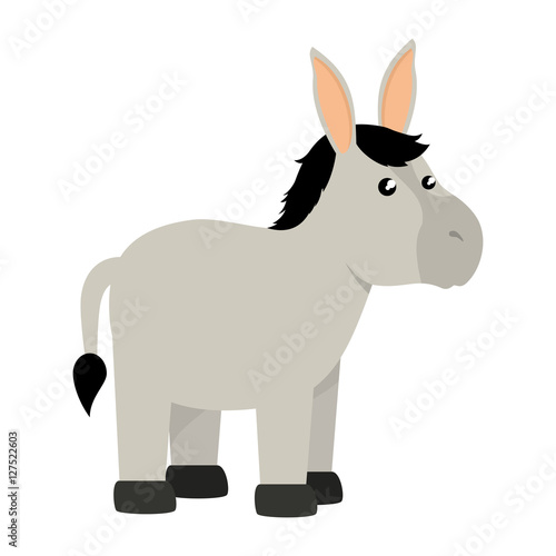 cute mule manger character vector illustration design