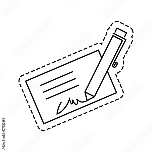 Bank check money icon vector illustration graphic design