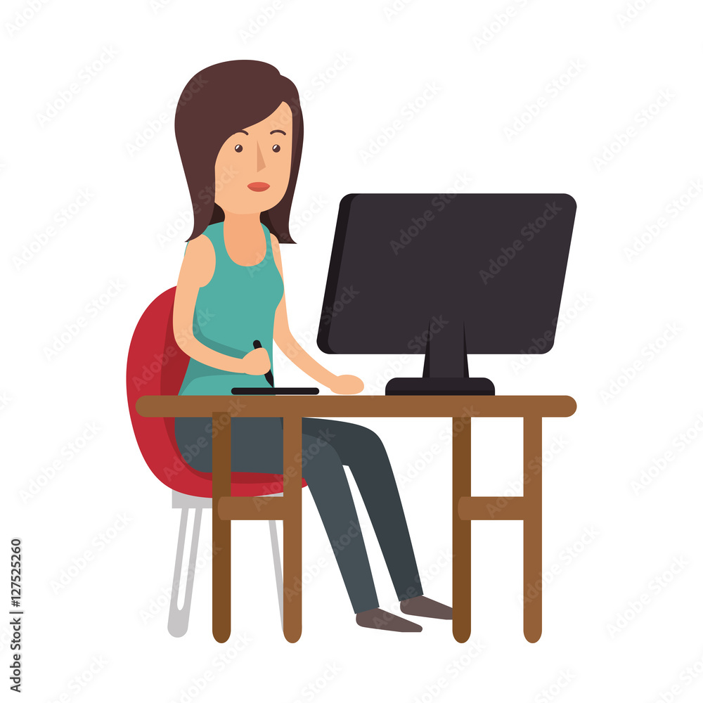 avatar person working icon vector illustration design avatar person working icon vector illustration design