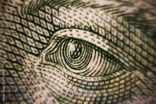money banknote macro closeup shot eyes of Ukraine famous people value cash exchange photo
