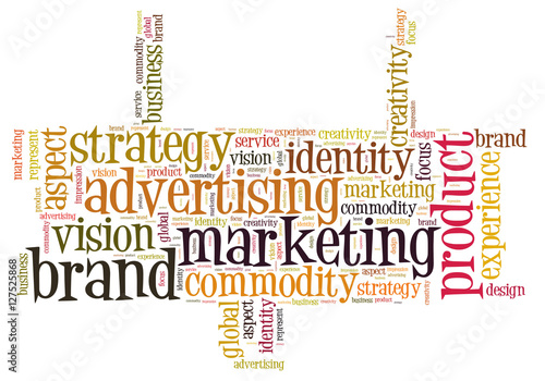 Marketing brand word cloud