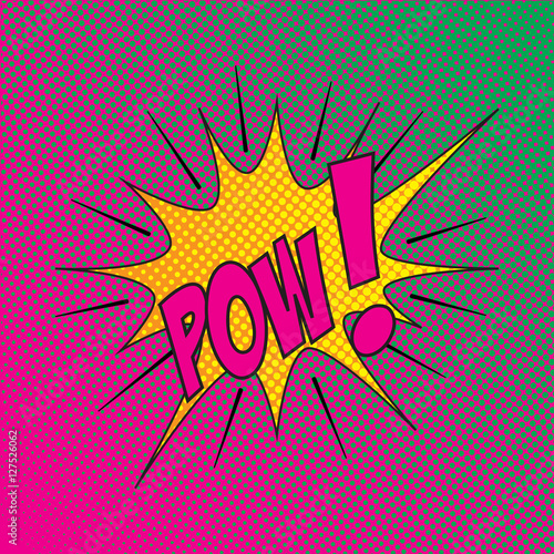 Colourful comic book style explosion vector effect