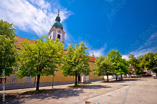 Karlovac central square church and park