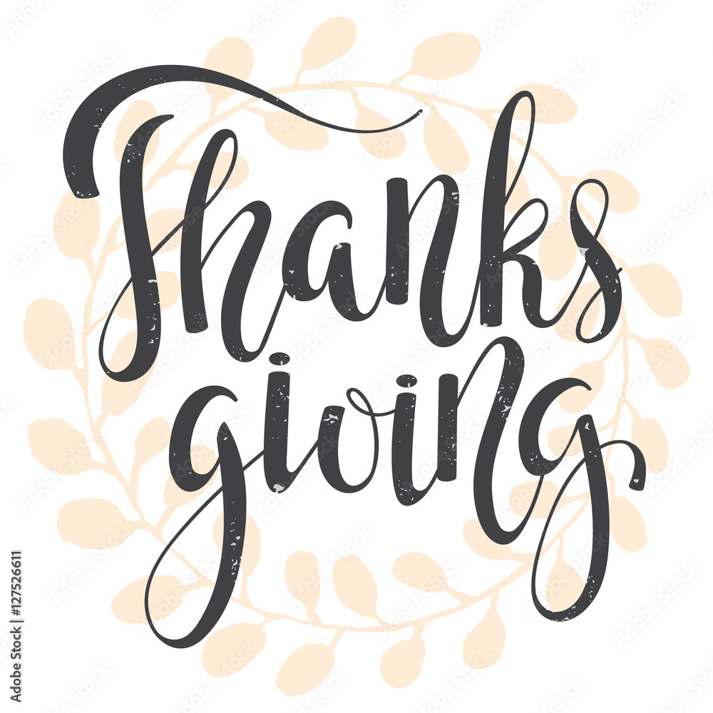 Card for Thanksgiving Day with wreath. Card for Thanksgiving Day with wreath.