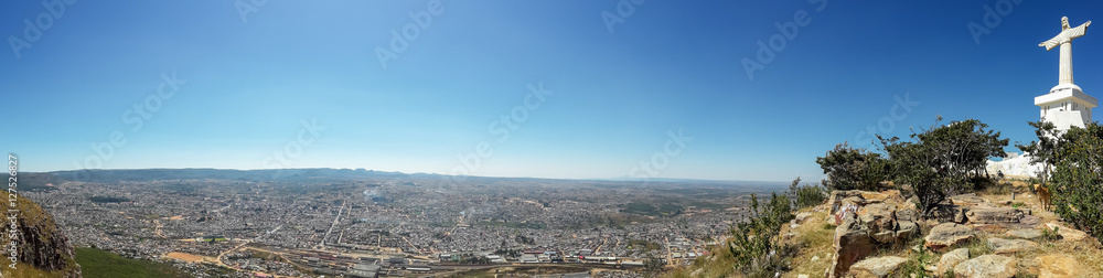 Panorama of Christ the Redeemer or Christo Redentor statue in Lubango, Angola