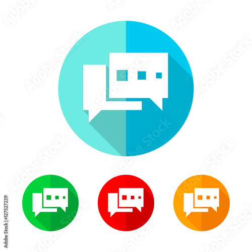Free Download Set of colored chat bubble icons. Vector illustration. - GFXLoad