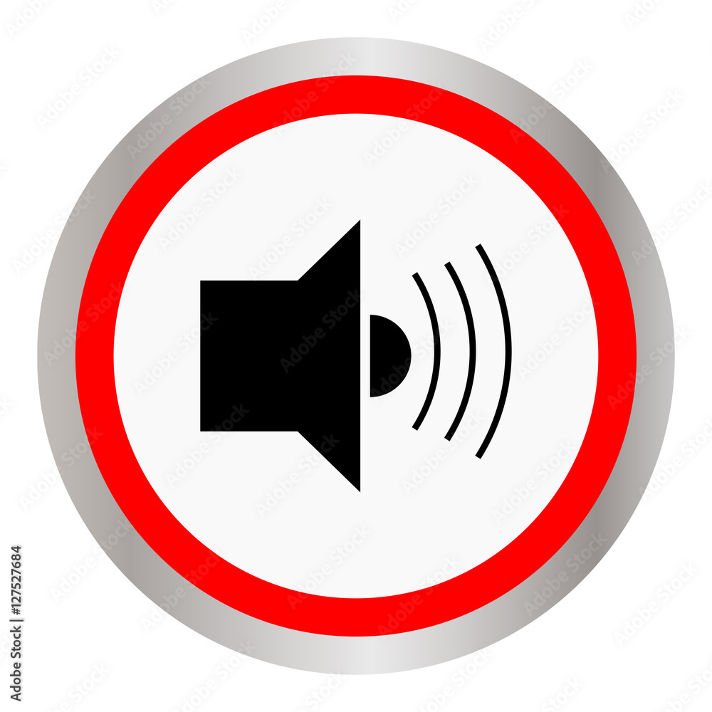 Sound icon on a white background, flat design. Vector illustration. Sound icon on a white background, flat design. Vector illustration.