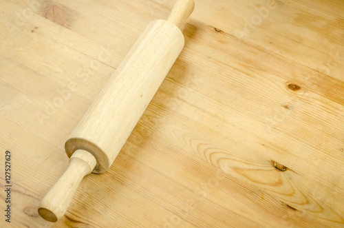 Rolling pin on wooden table