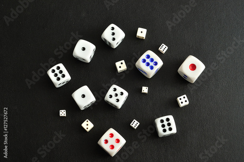 A collection of different size dices