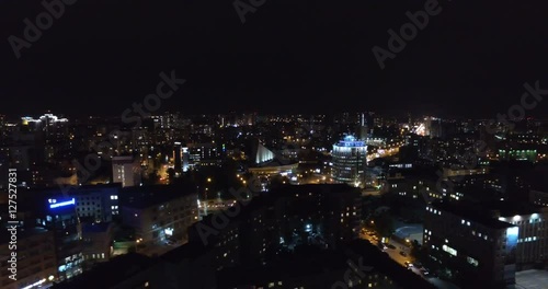 Wallpaper Mural Night-time aerial shot of the City of Novosibirsk Torontodigital.ca
