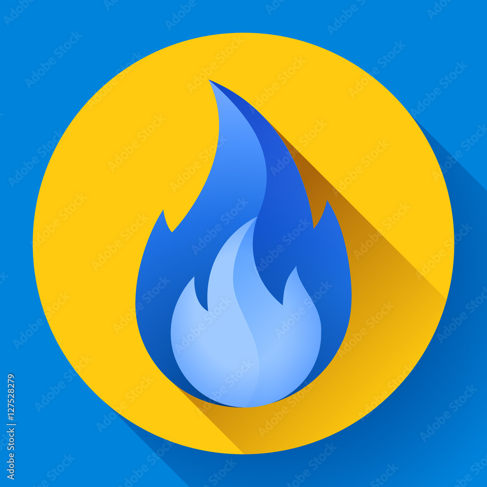 Blue fire flame icon vector illustration Blue fire flame icon vector illustration