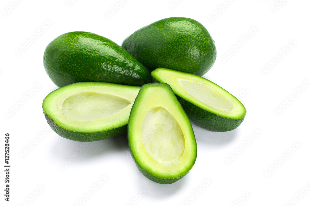 avocado on a white background avocado on a white background