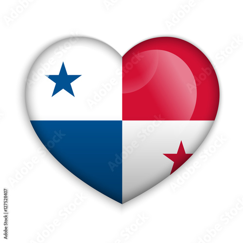 Love Panama. Flag Heart Glossy Button Free Download Love Panama. Flag Heart Glossy Button - GFXLoad