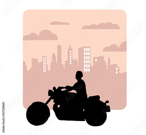 Motocycle retro vintage vector illustration
