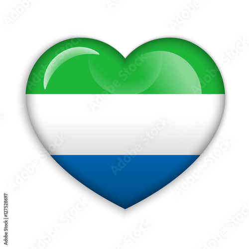 Free Download Love Sierra Leone. Flag Heart Glossy Button - GFXLoad