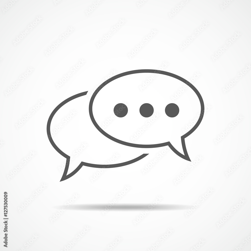 Chat bubble icon. Vector illustration. Chat bubble icon. Vector illustration.