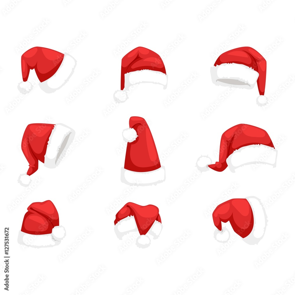 Santa christmas hat vector illustration. Santa christmas hat vector illustration.