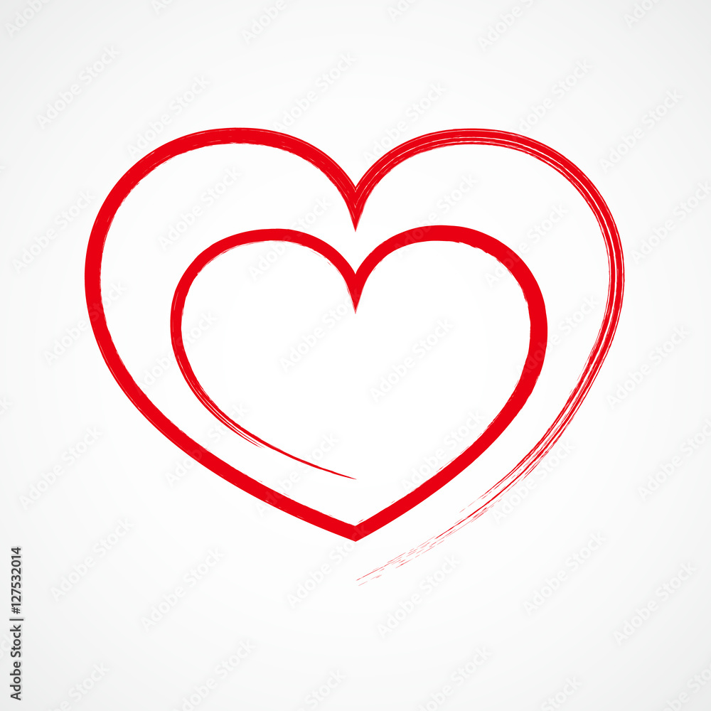 Heart outline icon. Vector illustration. Heart outline icon. Vector illustration.
