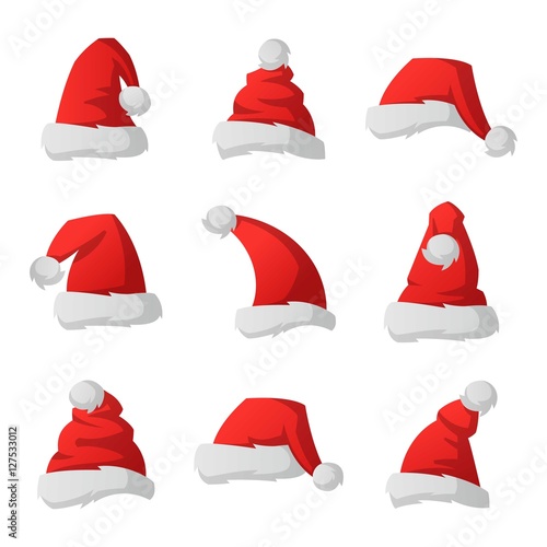 Santa christmas hat vector illustration.