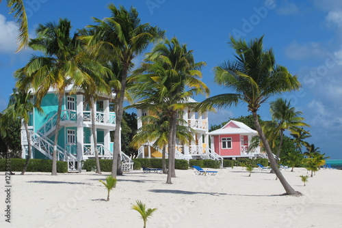 Colourful beach houses photo