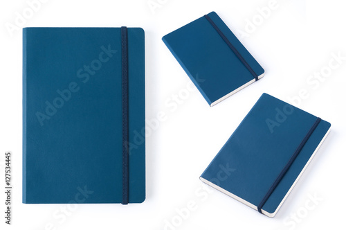 leather notebooks isolated on white background , photo