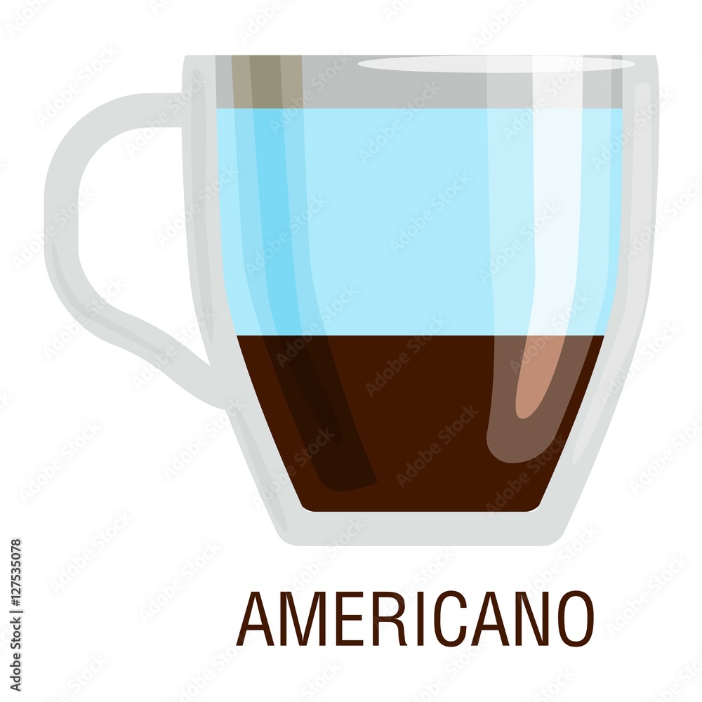 Coffee cups different cafe drinks americano Coffee cups different cafe drinks americano