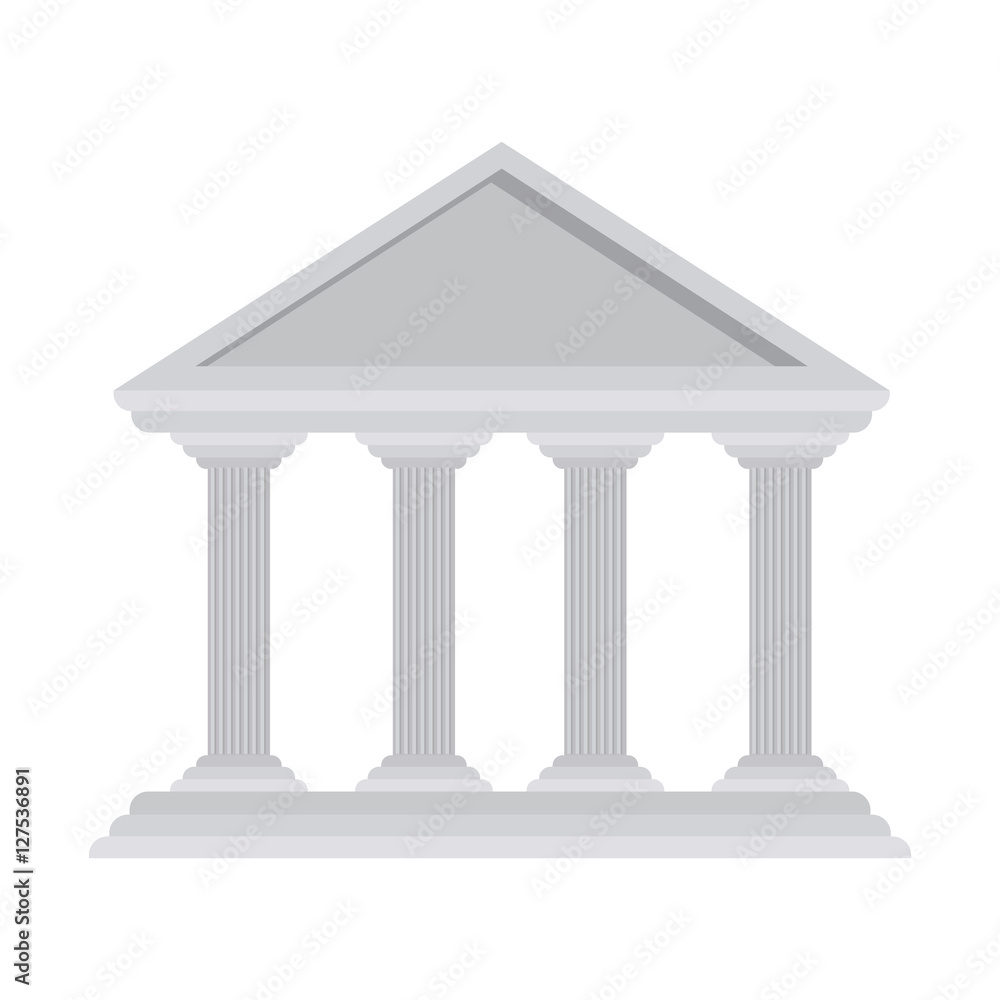 silhouette with greek temple parthenon vector illustration silhouette with greek temple parthenon vector illustration