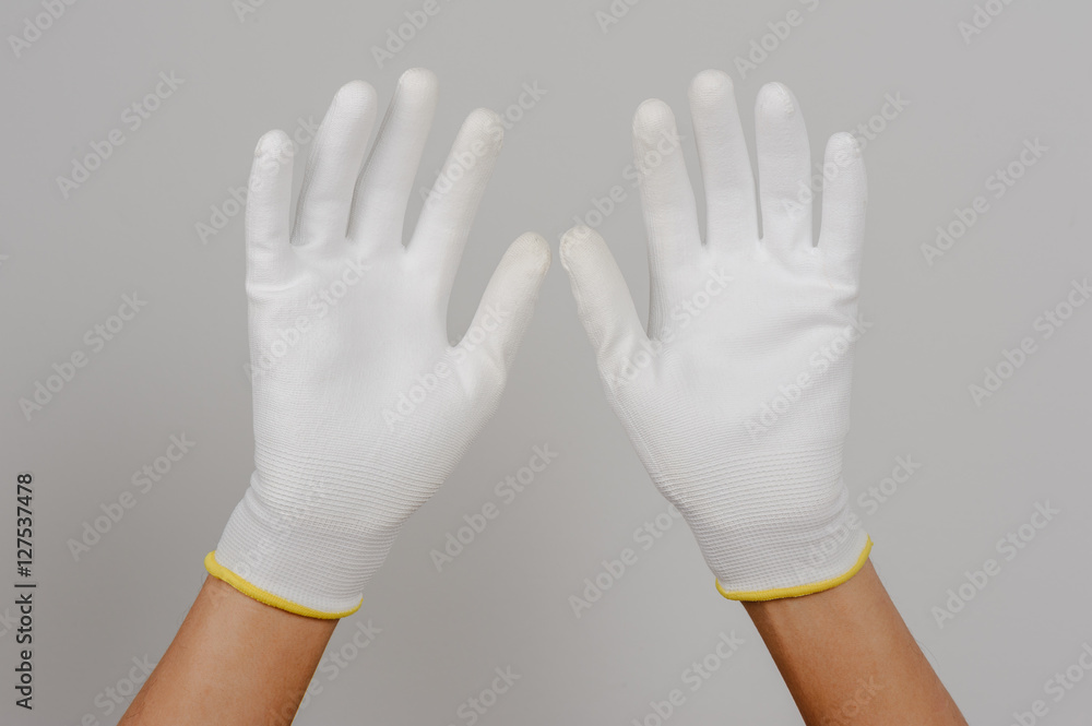 electrician wear the antistatic gloves electrician wear the antistatic gloves