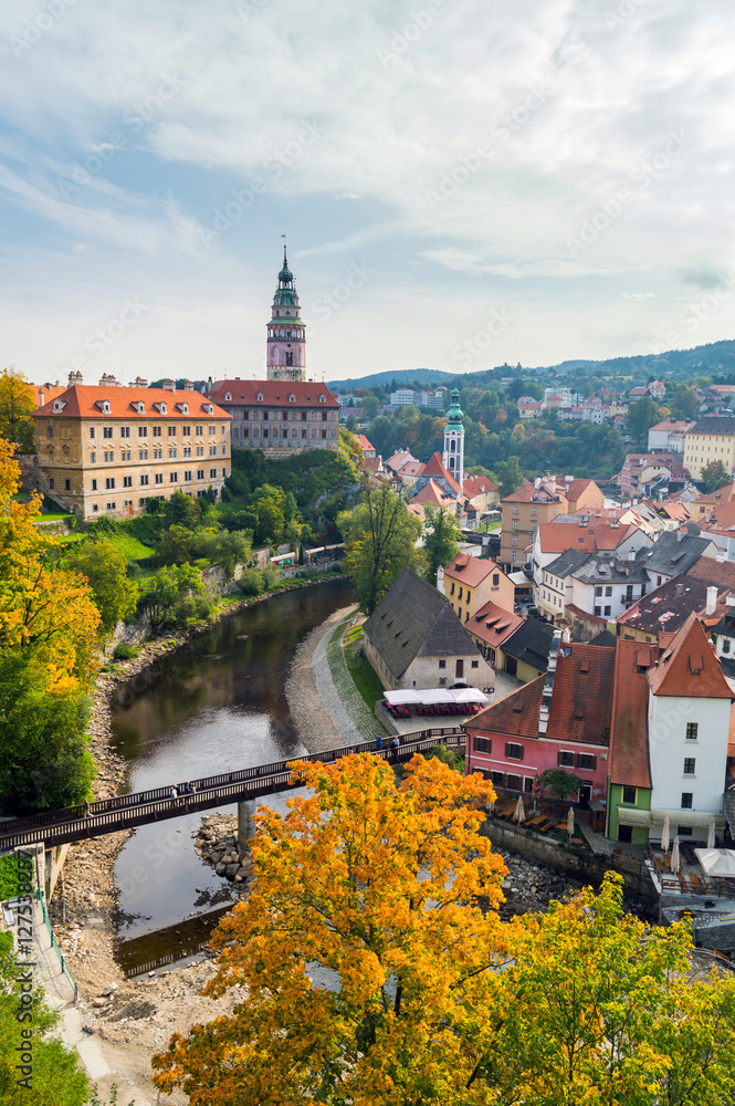 The historic center and old town of Czech Krumlov