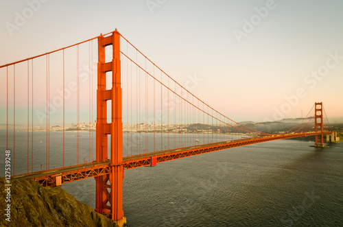 Golden Gate Bridge in San Francisco California in the morning