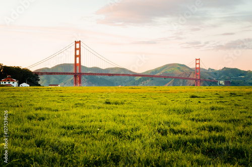 Golden Gate Bridge in San Francisco California in the morning © Uladzik Kryhin