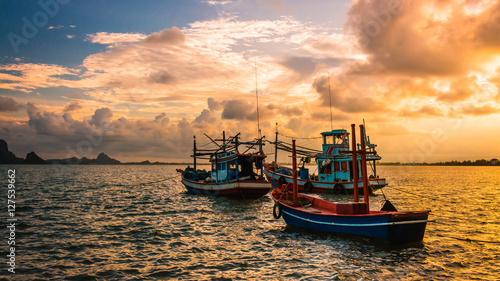 Fotografie Fishing boat  in the sea