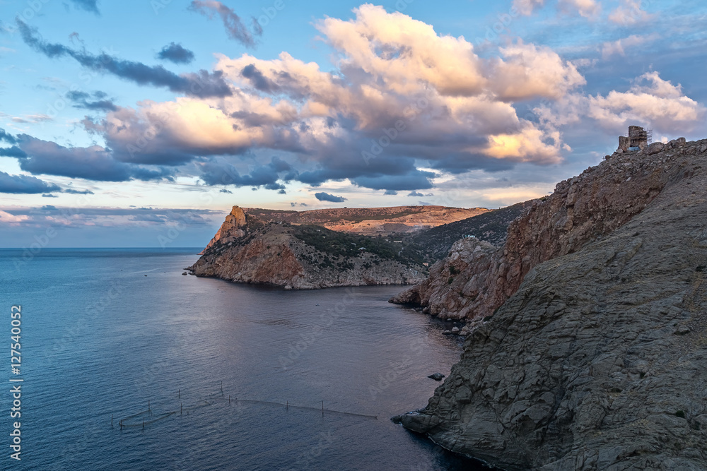 View of the old Genoas fortress Chembalo View of the old Genoas fortress Chembalo
