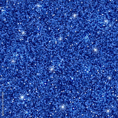 Blue glitter seamless pattern. Vector