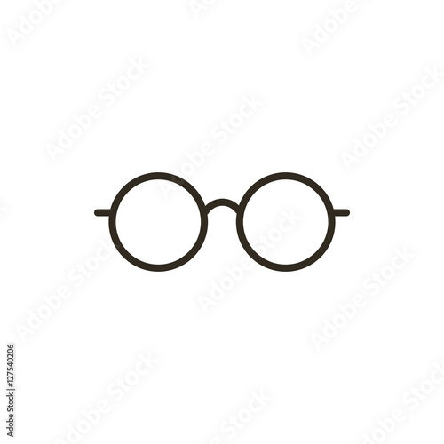Eyeglass icon vector isolated on white background