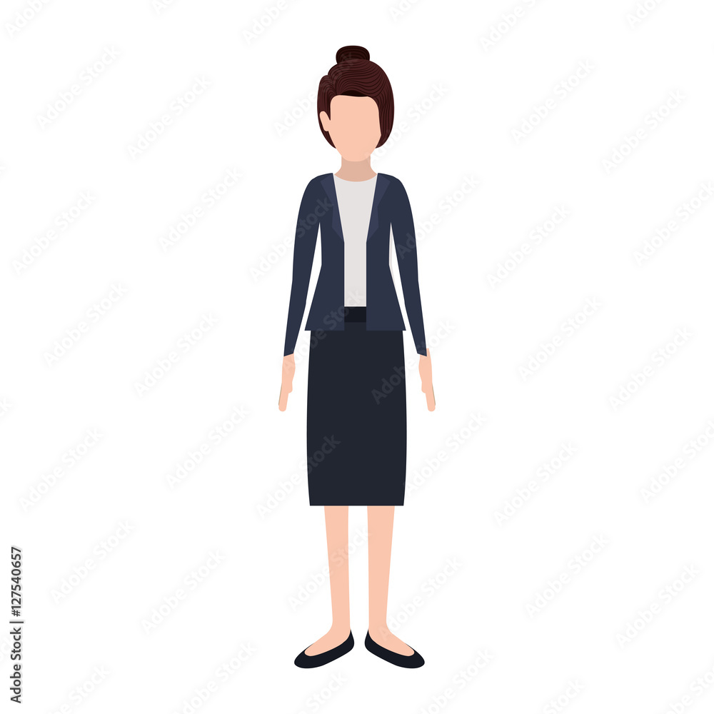 silhouette executive woman with collected hair vector illustration silhouette executive woman with collected hair vector illustration