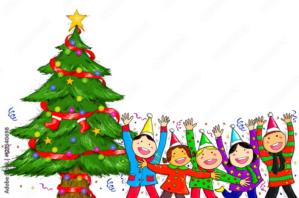 Obraz premium People Christmas Tree Holiday Celebration