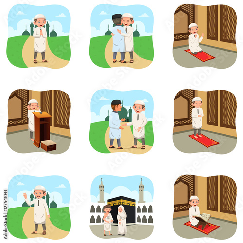 Muslim People Doing Their Religious Activities