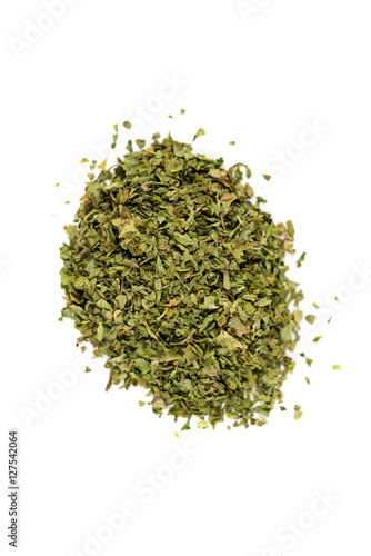 Pile of cilantro isolated on white background