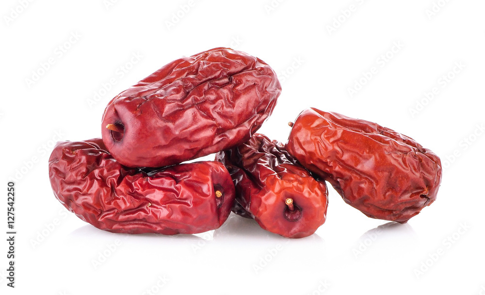 Fototapeta premium Chinese jujube on white background