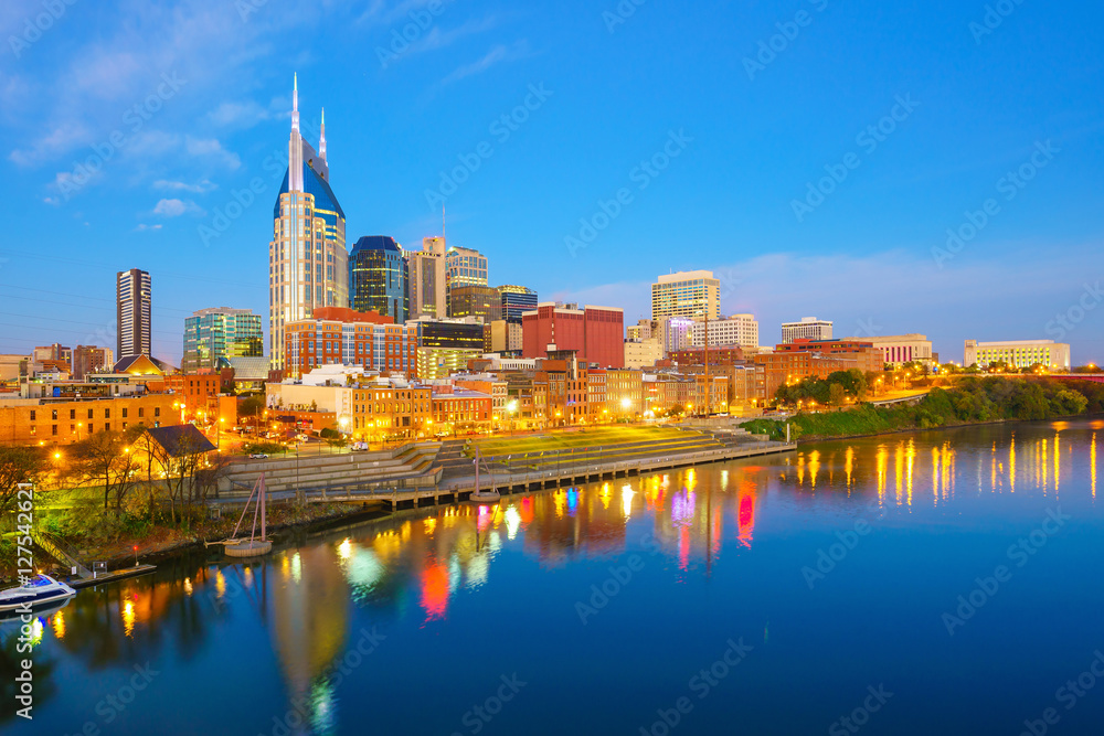 Obraz premium Nashville, Tennessee downtown skyline