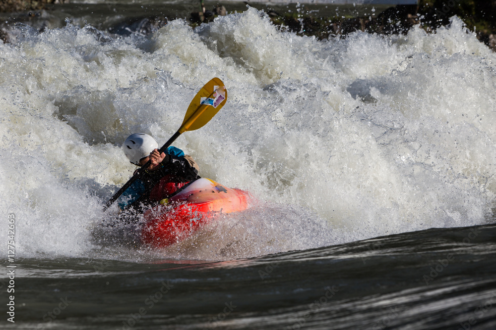 Fototapeta premium Kayak in whitewater