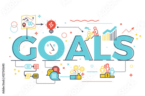 Goal word in business concept